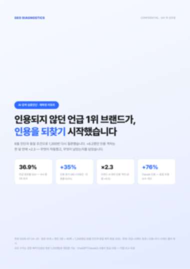 심층진단 보고서 표지